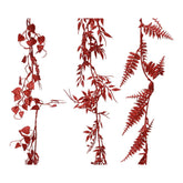 Decoris Plastic Garland with Glitter 180cm - 3 Assorted Christmas Red,